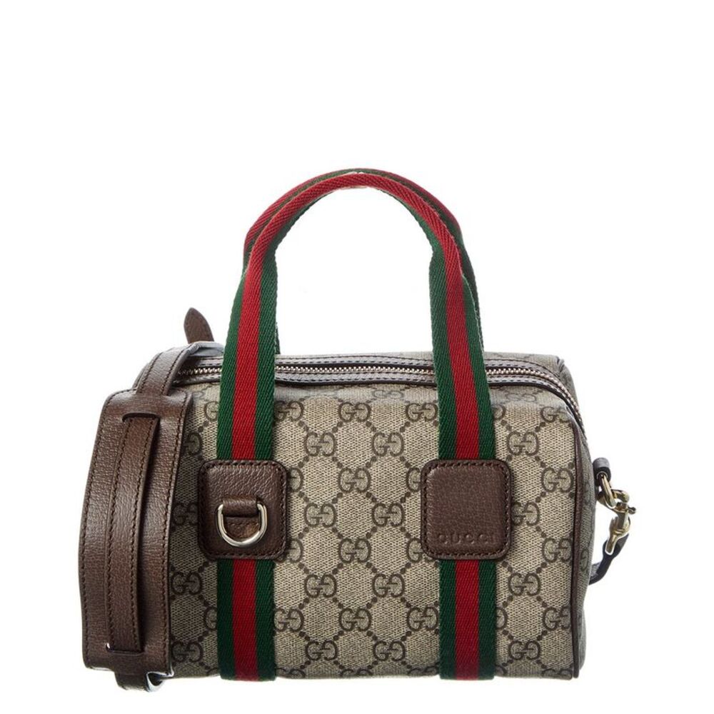 Gucci Mini Gg Supreme Canvas & Leather Shoulder Bag